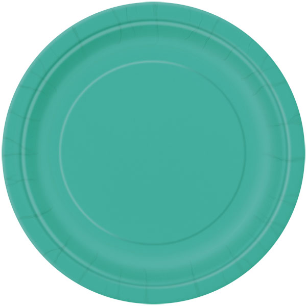 Teal Paper Plates 22cm 16 Pack