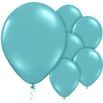 A Pack of 10 Turquoise Blue Helium Quality Balloons