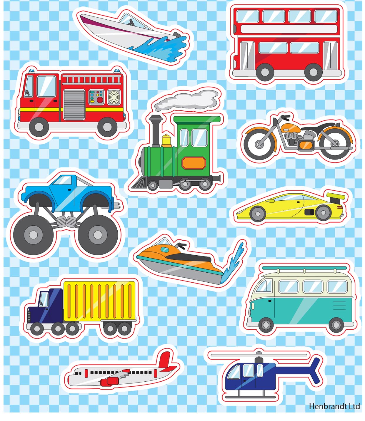 Vehicle Stickers-Party Bag Fillers - Boys-The Curious Caterpillar