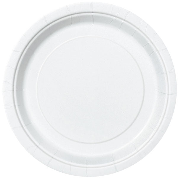 White Paper Plates 22cm - 16pk