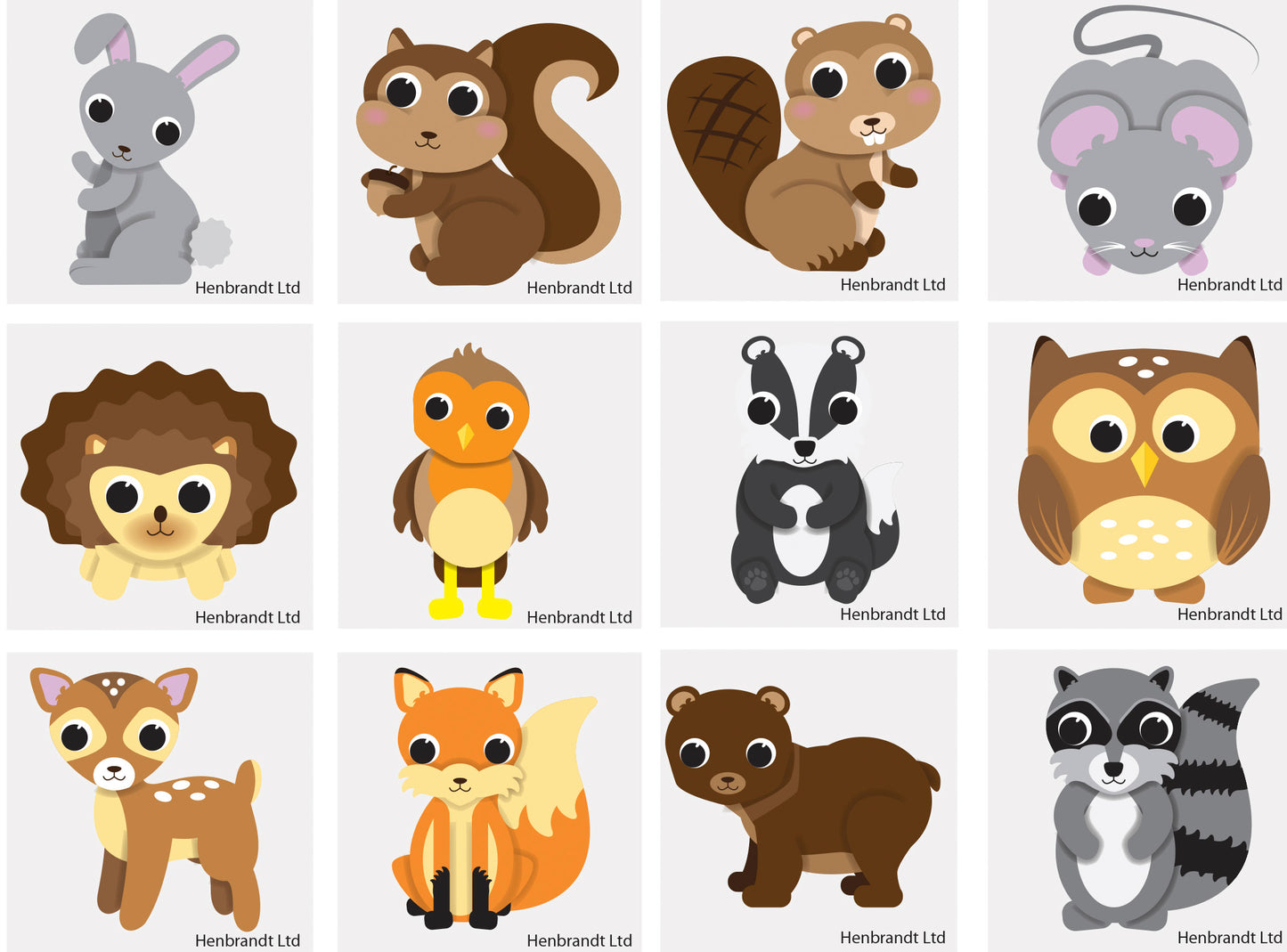 Woodland Animal Tattoos-Party Bag Fillers - Girls-The Curious Caterpillar