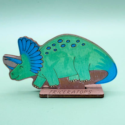 Wooden Dinosaurs - Colour & Play