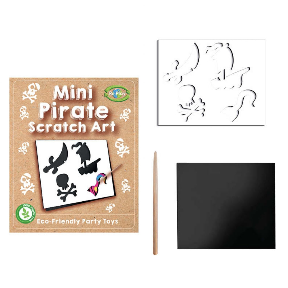 Optional Pirate Scratch Art – choose in the Pirate DIY party bag builder