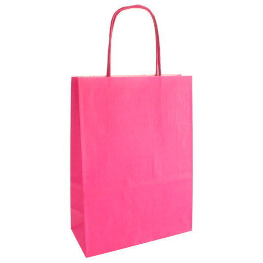 Large Coloured Paper Party Bags - 16cm x 22cm x 8cm