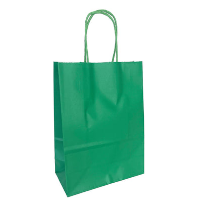 Green Paper Party Bag - 16cm x 22cm x 8cm