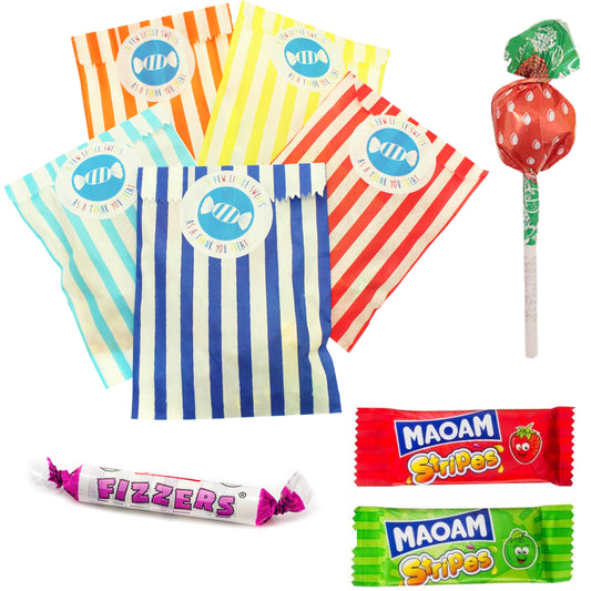 Sweetie Mix in a Bright Colours Sweet Bag -Filled