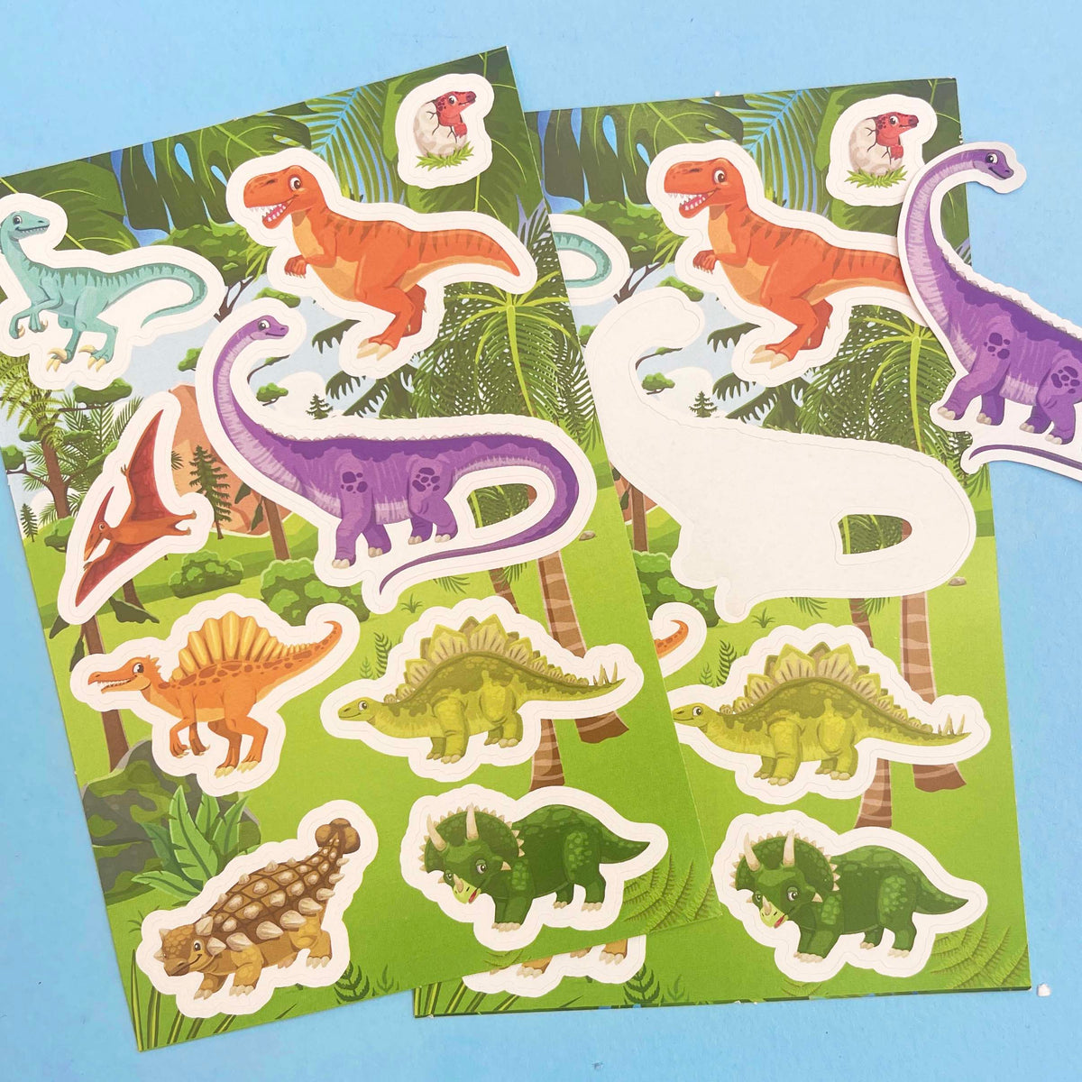 Dinosaur Sticker Sheet; one sheet included