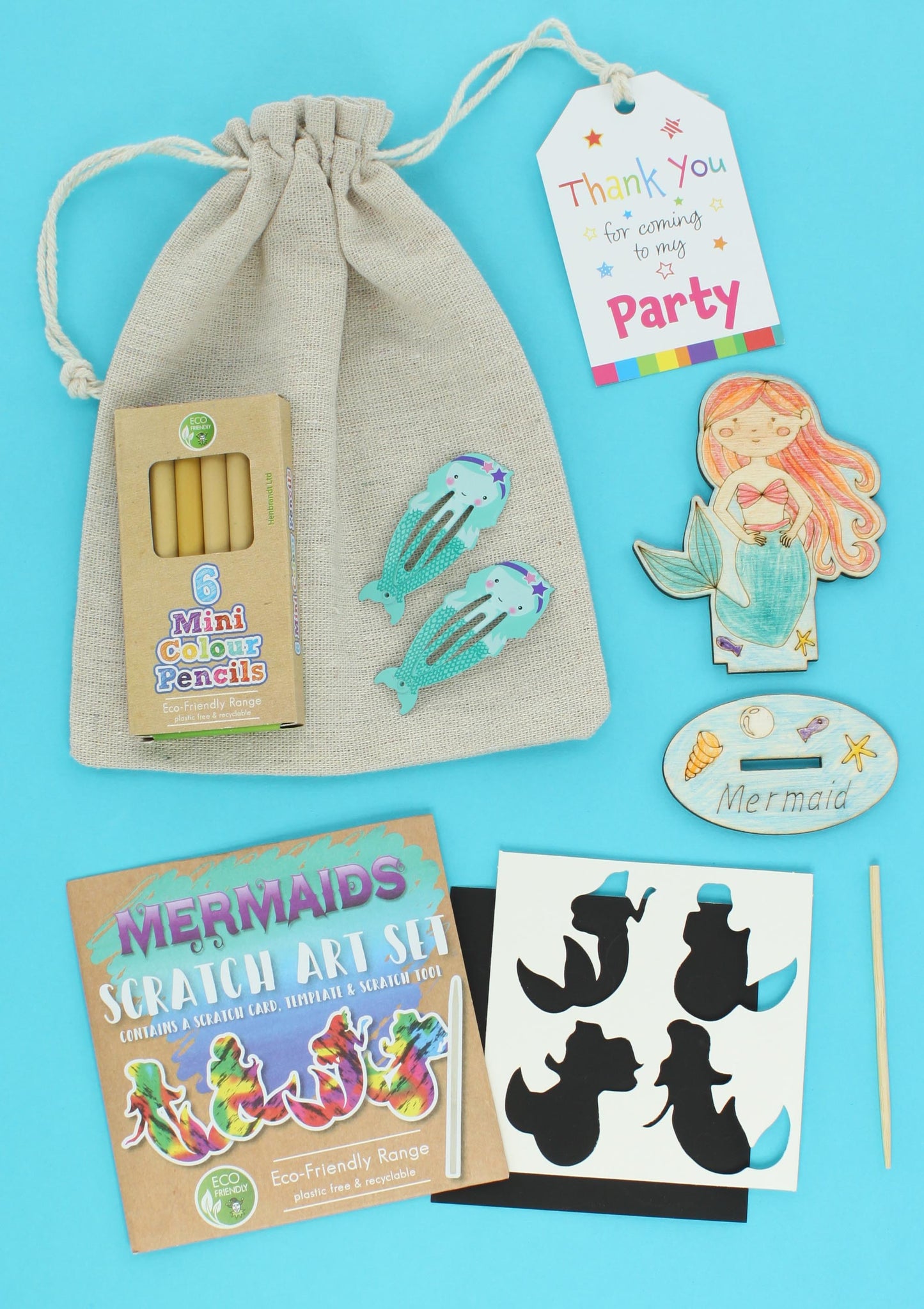 Merry Mermaid - Eco Cotton Party Bag