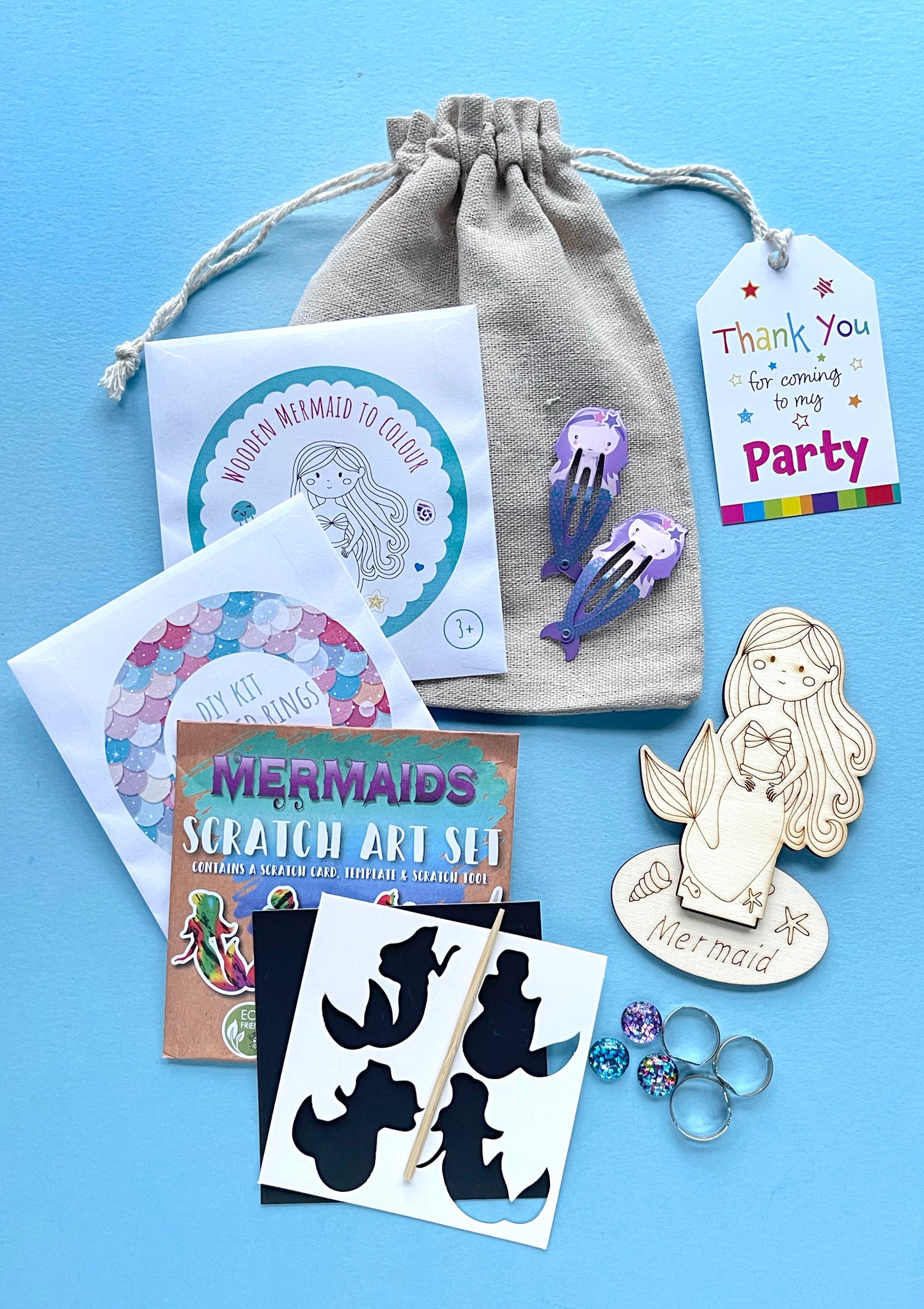 Merry Mermaid - Eco Cotton Party Bag