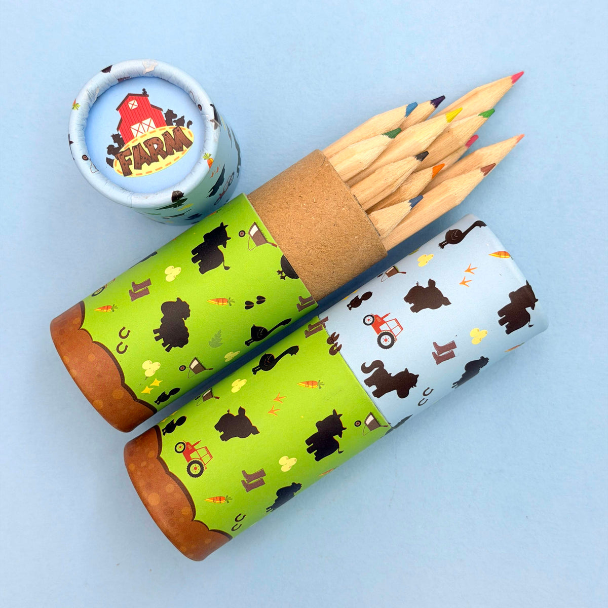 Farm Eco colouring pencils 12pk - Tube; one tube of 12 pencils included