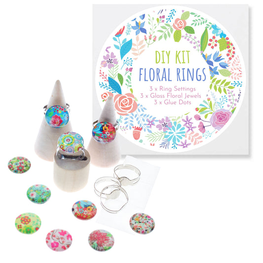 DIY Floral Rings - 3pk