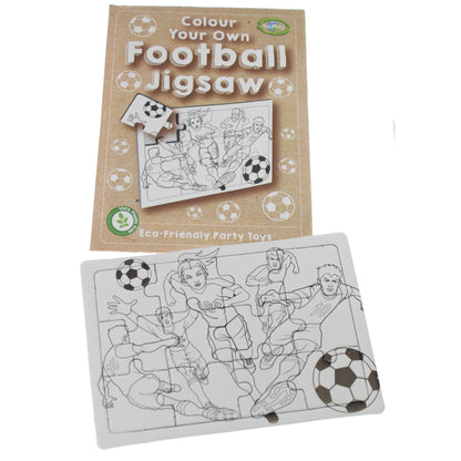 Football colouring jigsaw included in KB553, supplied uncoloured