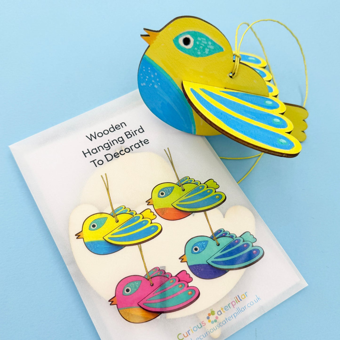 Wooden Hanging Bird - to decorate