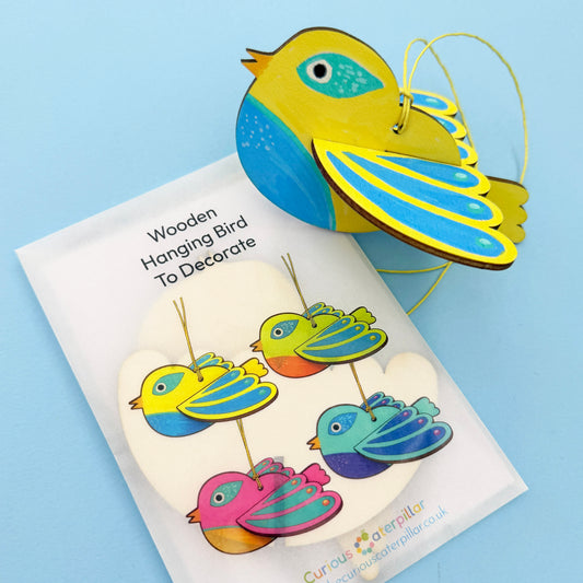Wooden Hanging Bird - to decorate