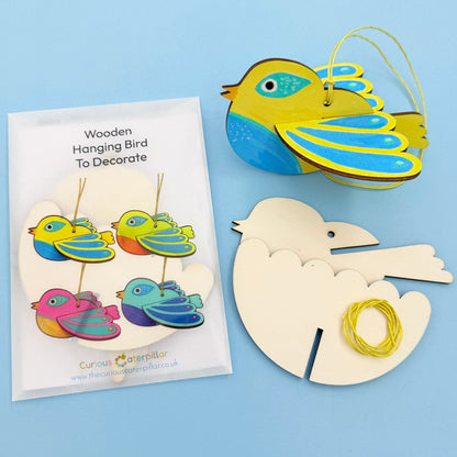 Wooden Hanging Bird - to decorate