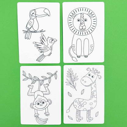 Jungle Colouring & Activity Cards