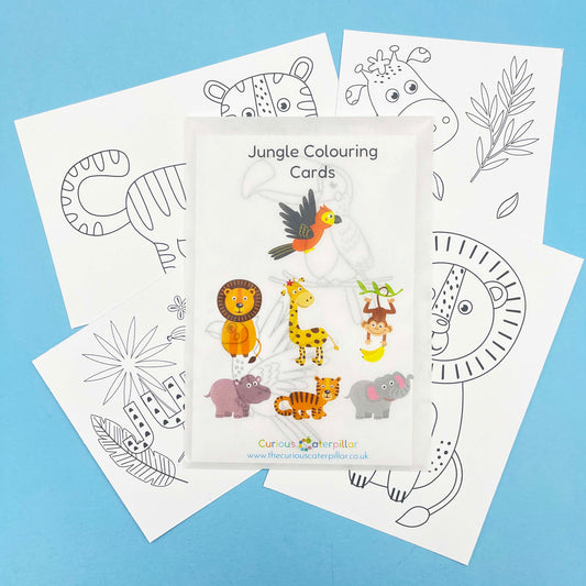 Jungle Colouring Cards