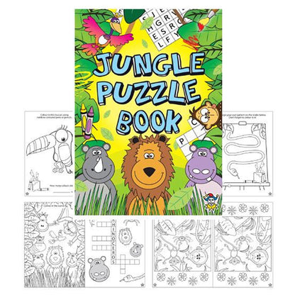 Optional Jungle Puzzle Book – select in the Jungle DIY party bag builder; not automatically included