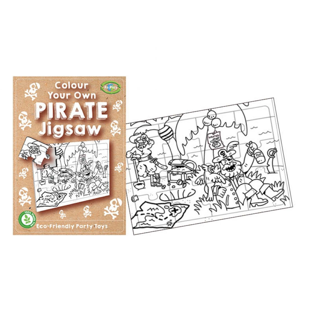 Pirate Colour Me In jigsaw included in the party bag