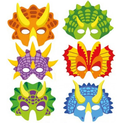 Dinosaur Mask - Card — one included in The Dinosaur Party Bag - Eco Friendly; assorted designs shown where applicable