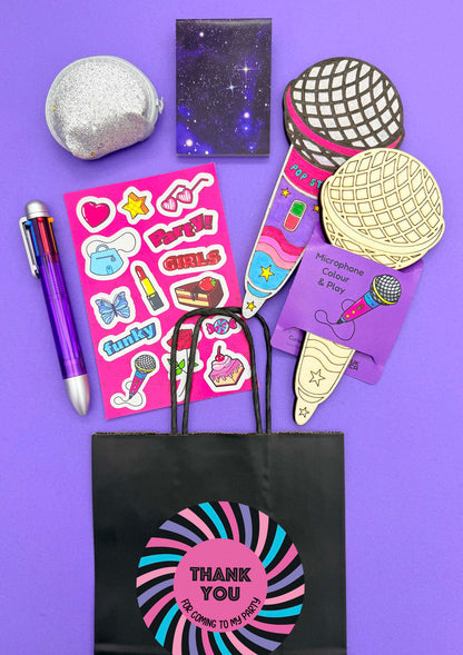 Pop Diva Party Bag showing its included contents; optional packaging and extras may be shown