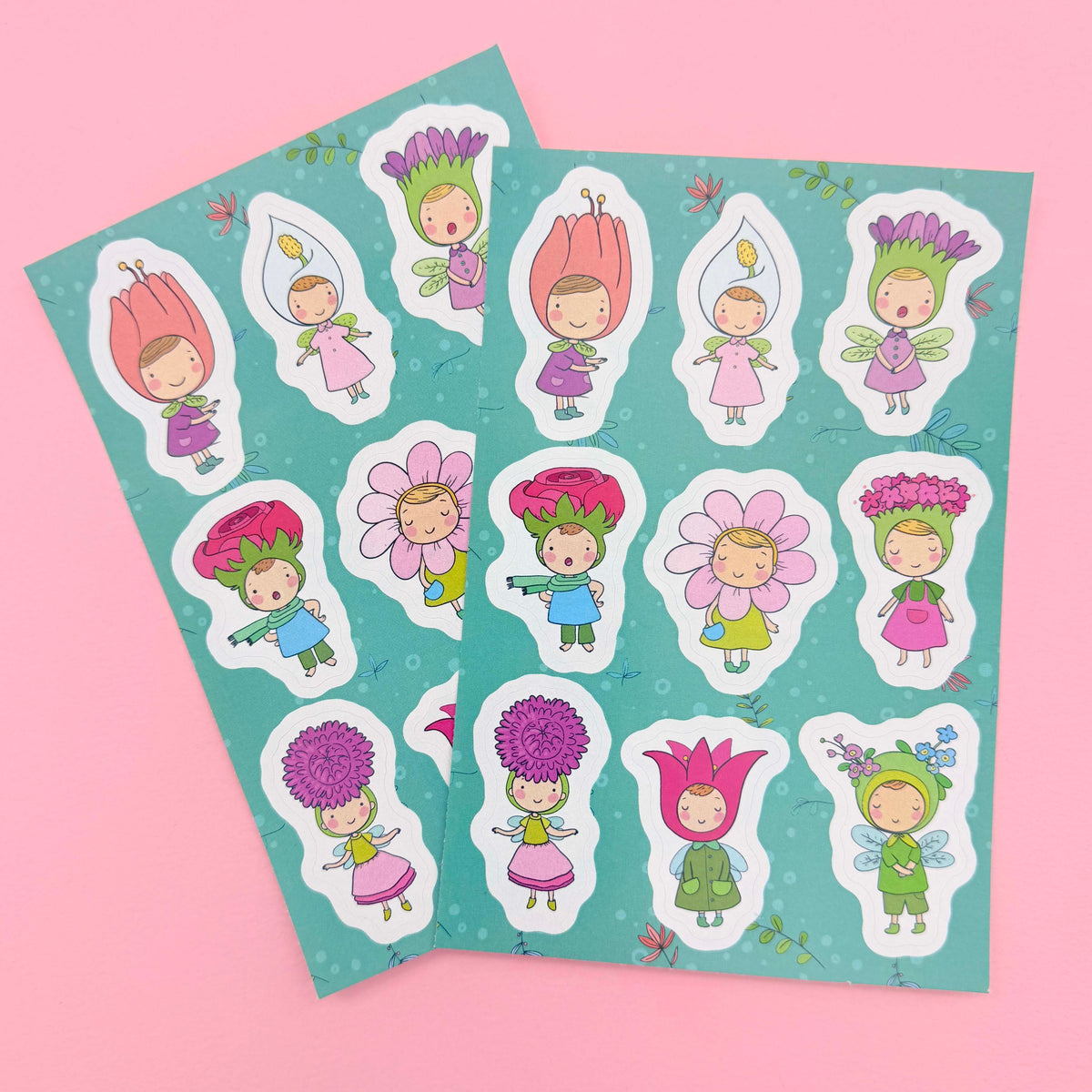 Flower Fairy Sticker Sheet — one included in The Fairy Party Bag; assorted designs shown where applicable