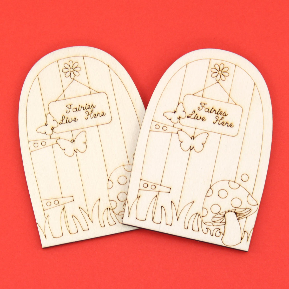 Wooden fairy Door — one included in The Fairy Party Bag; assorted designs shown where applicable
