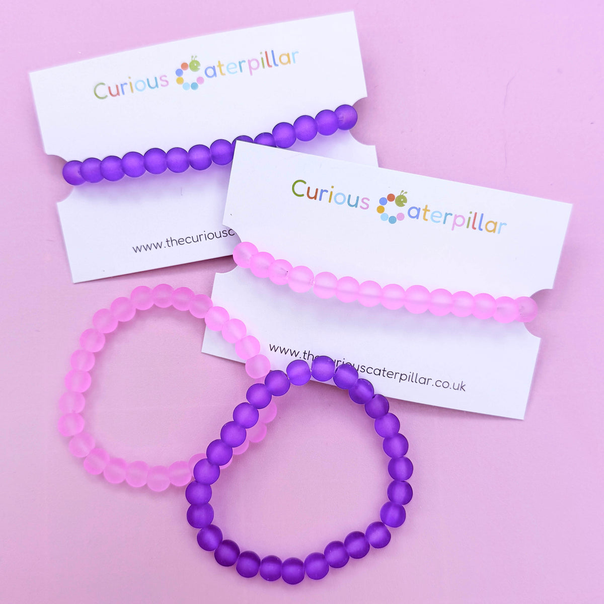Glass Bead Stretch Bracelet — one included in The Fairy Party Bag; assorted designs shown where applicable