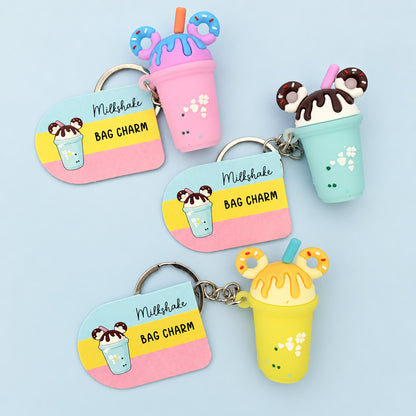 Milkshake Keyring Charm