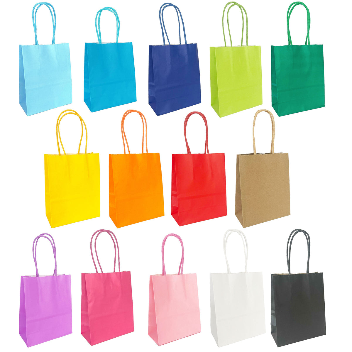 Mini Paper Party Bag - 12cm x 15cm x 6cm included in jungle mini party bag with colouring activities