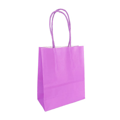 Mini Purple Paper Bag - 12cm x 15cm x 6cm