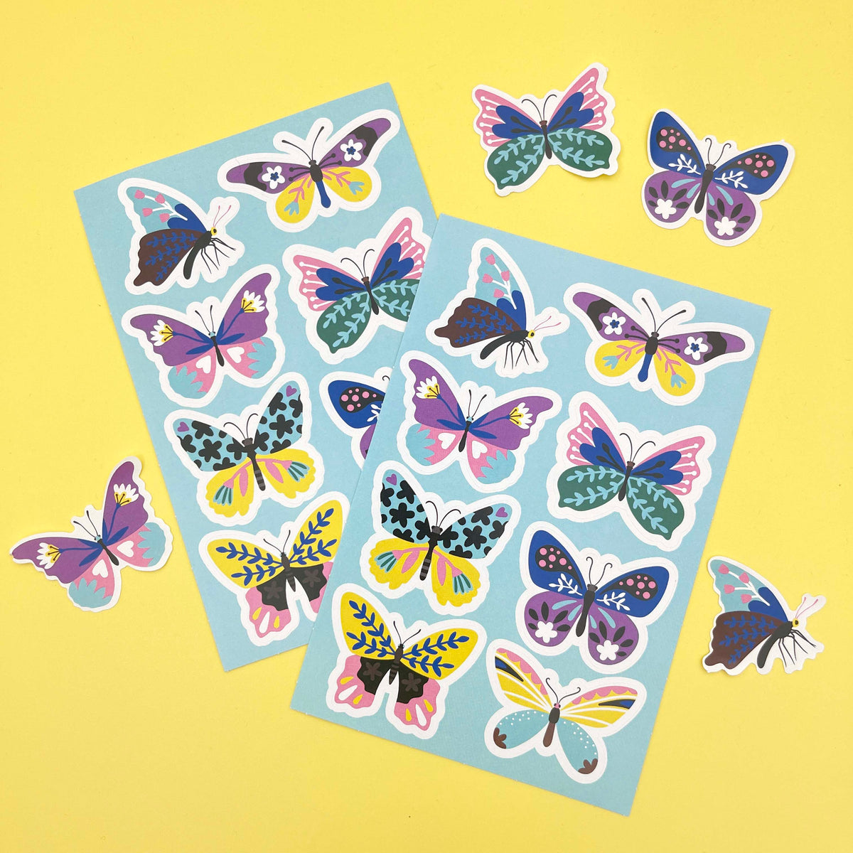 Butterfly Sticker Sheet; one sheet included