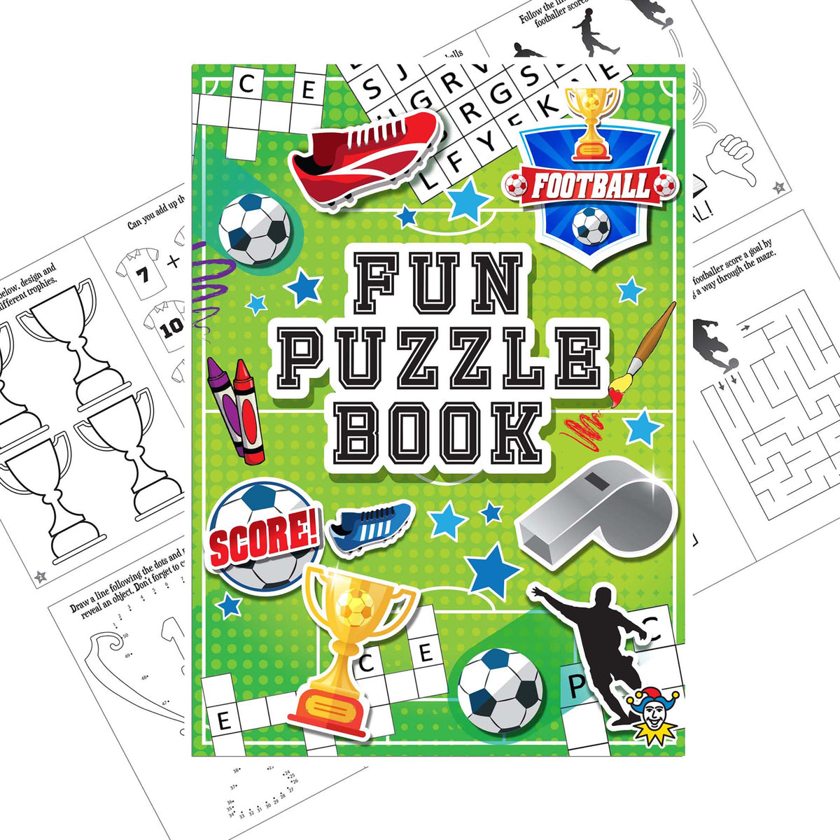 Football Puzzle Book; optional choice for a football build-your-own party bag; only included if selected; assorted designs may vary.