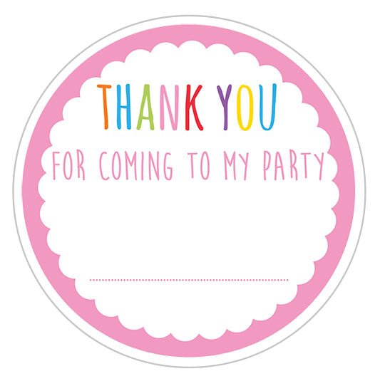 10cm - Party Bag Labels - Generic