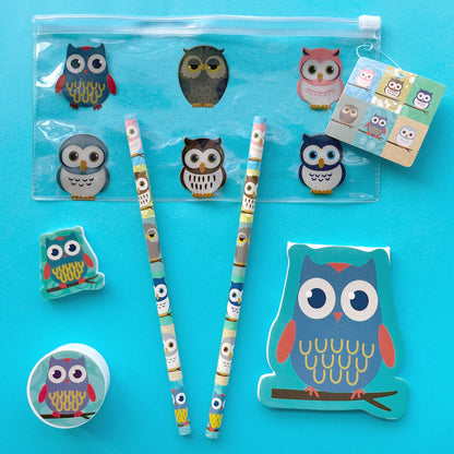 Filled Pencil Case - Woodland Owl
