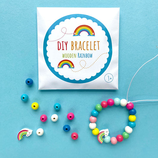 Wooden Rainbow DIY Bracelet Set