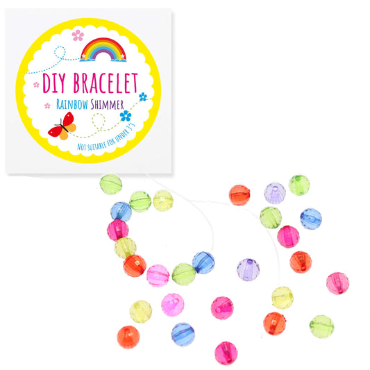 Rainbow Shimmer DIY Bracelet Set Paper Envelope