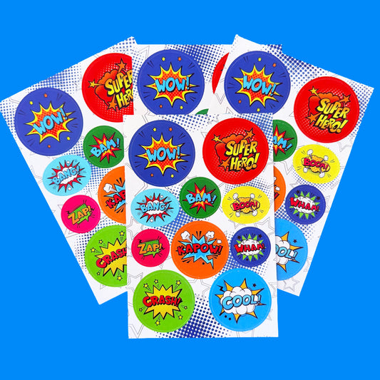 Super Hero Sticker Sheet