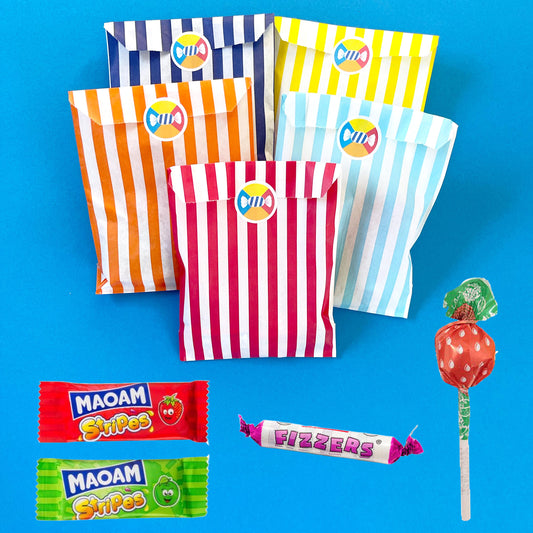 Sweetie Mix in a Bright Colours Sweet Bag - Filled