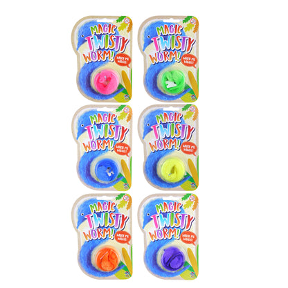 Magic Twisty Worm (20cm) 6 Assorted Colours