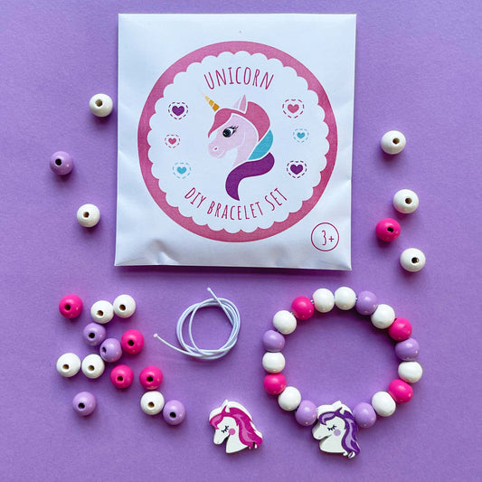 Unicorn DIY Bracelet - wooden beads