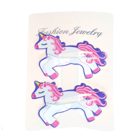 Unicorn Hair Clips - 1 pair