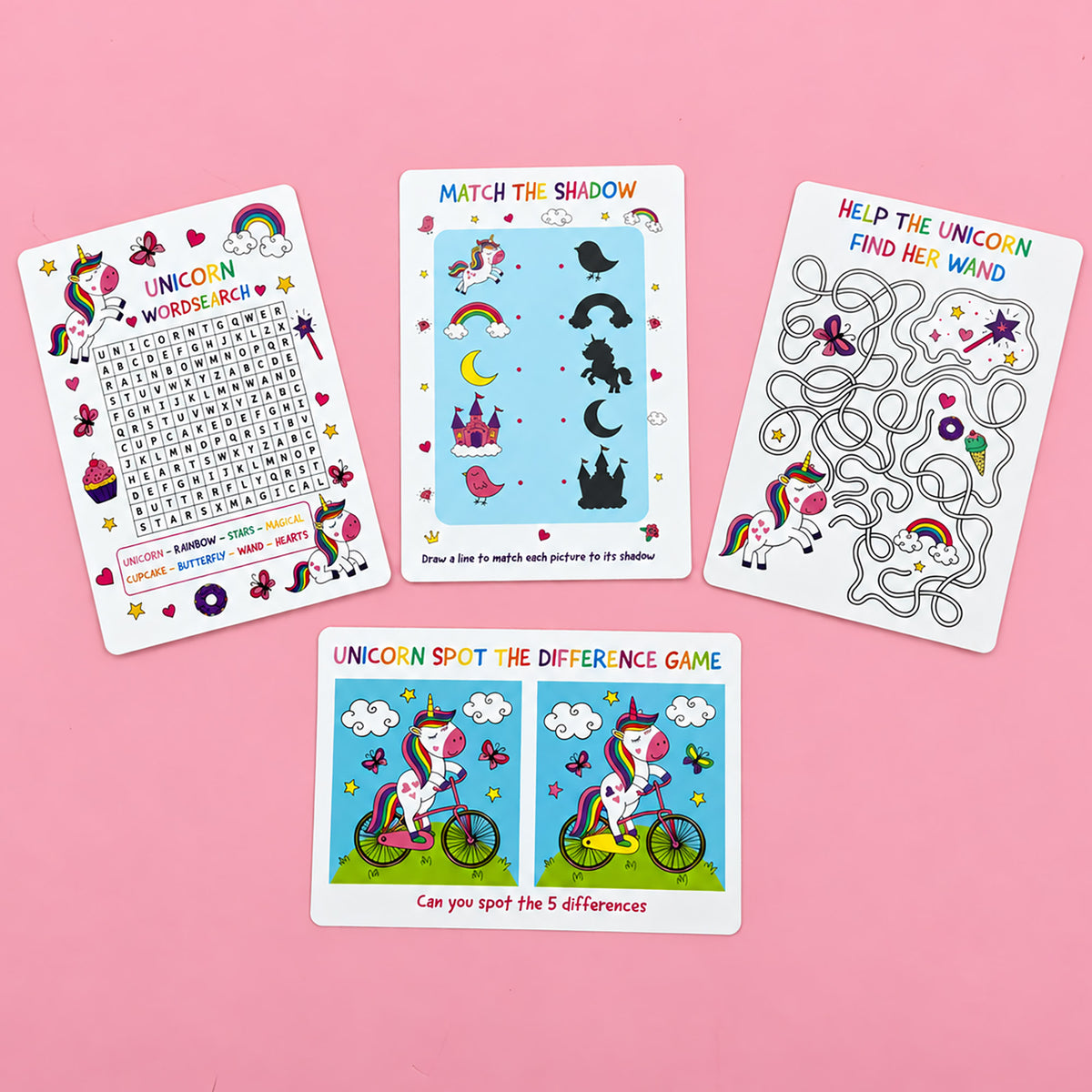 Unicorn Colouring & Activity Cards