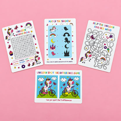 Unicorn Colouring & Activity Cards