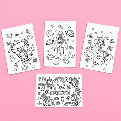 Unicorn Colouring & Activity Cards