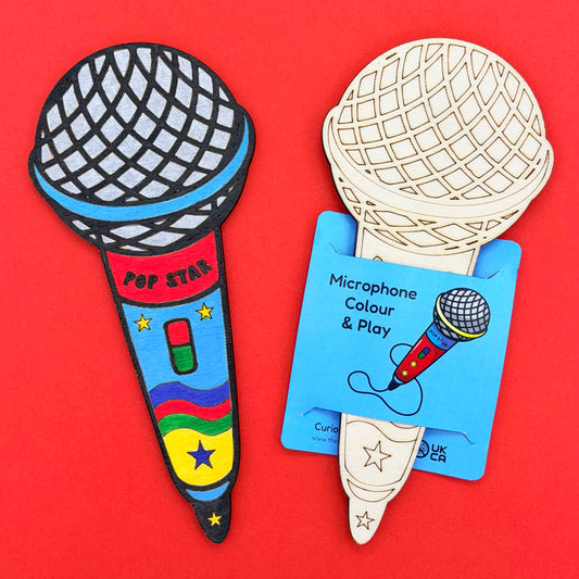 Wooden Microphone - Colour & Play - Unisex
