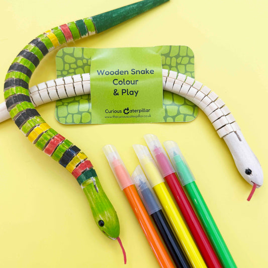 30cm Wooden Swaying Snake - Colour & Play
