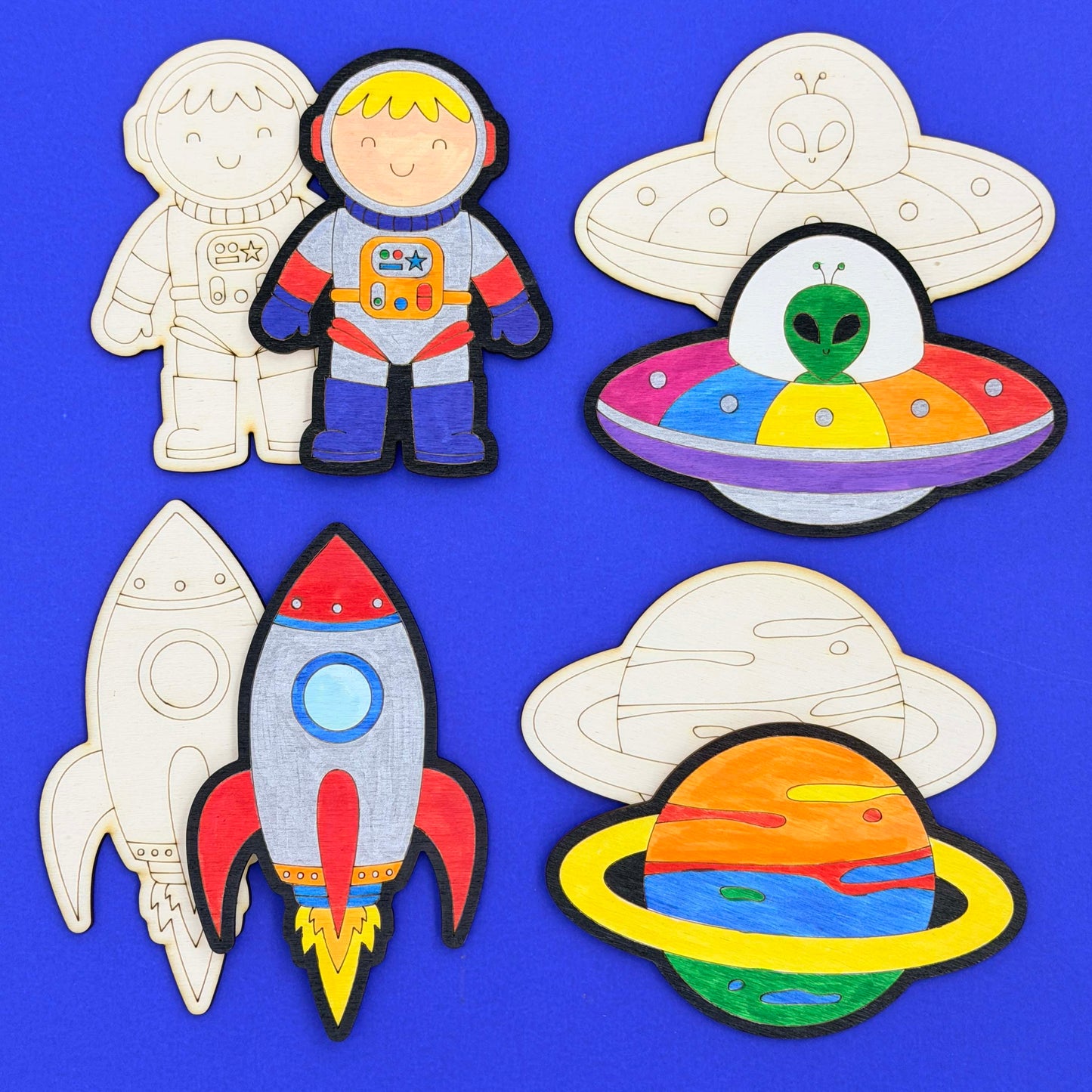 Space - Wooden Shape to Colour