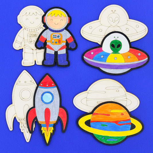 Space - Wooden Shape to Colour