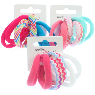 6pk - Zigzag Jersey Elastics-Party Bag Fillers - Girls-The Curious Caterpillar
